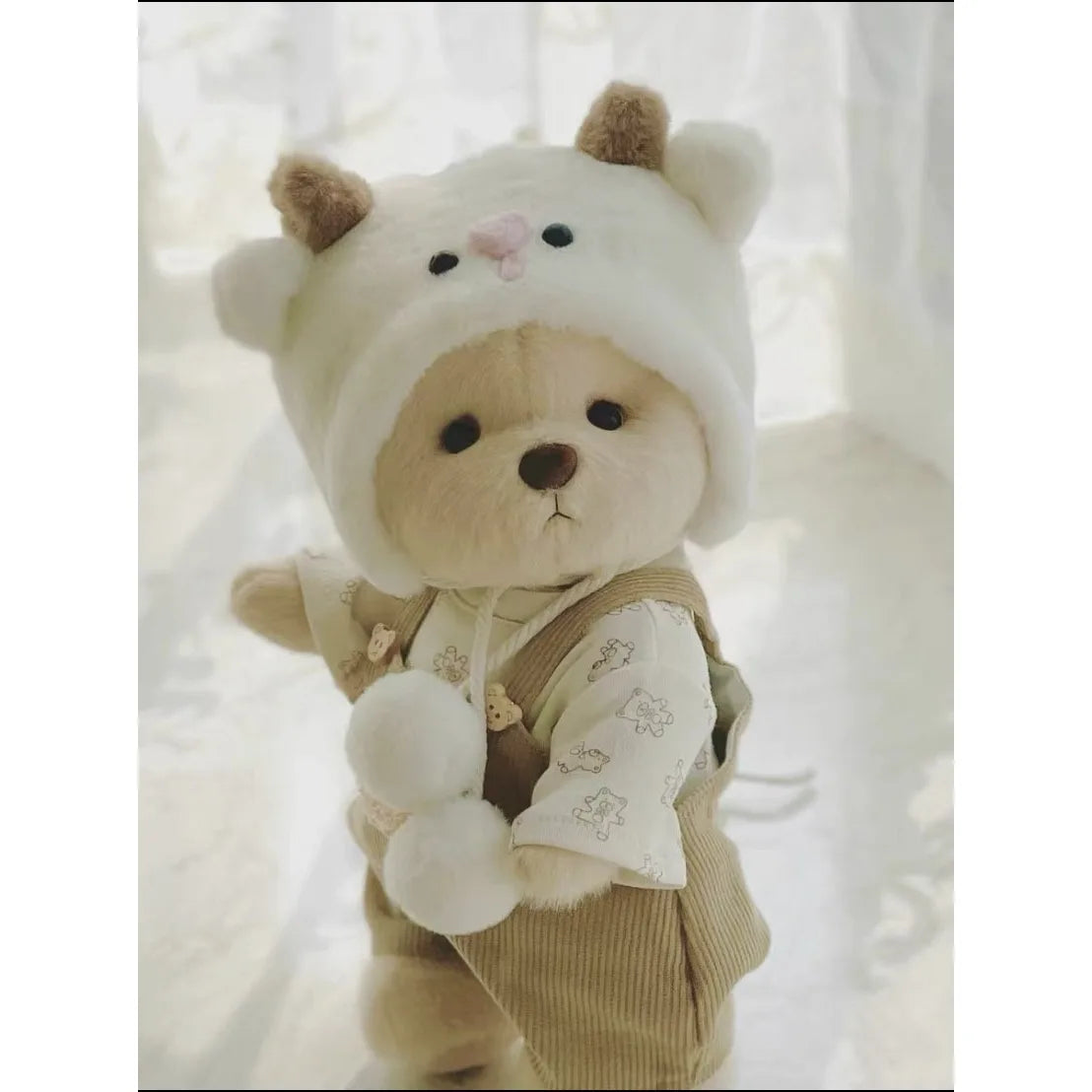 Handmade Cute Teddy Bear Long Plush High Quality Teddy Tale Best Gift For Girlfriend Valentines Day Gift Birthday Party Decore