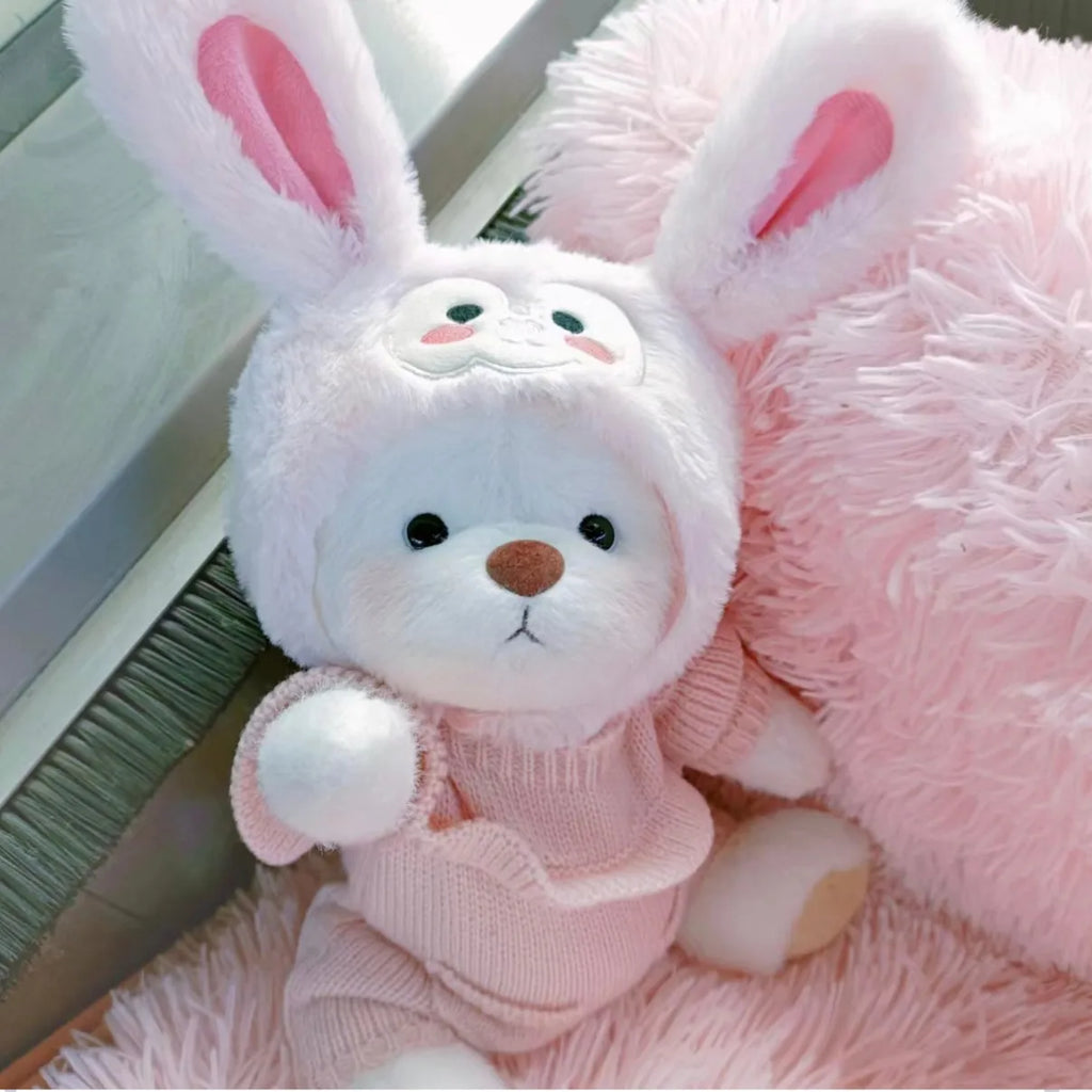 Handmade Cute Teddy Bear Long Plush High Quality Teddy Tale Best Gift For Girlfriend Valentines Day Gift Birthday Party Decore