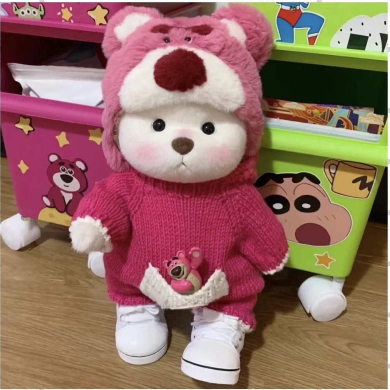 Handmade Cute Teddy Bear Long Plush High Quality Teddy Tale Best Gift For Girlfriend Valentines Day Gift Birthday Party Decore