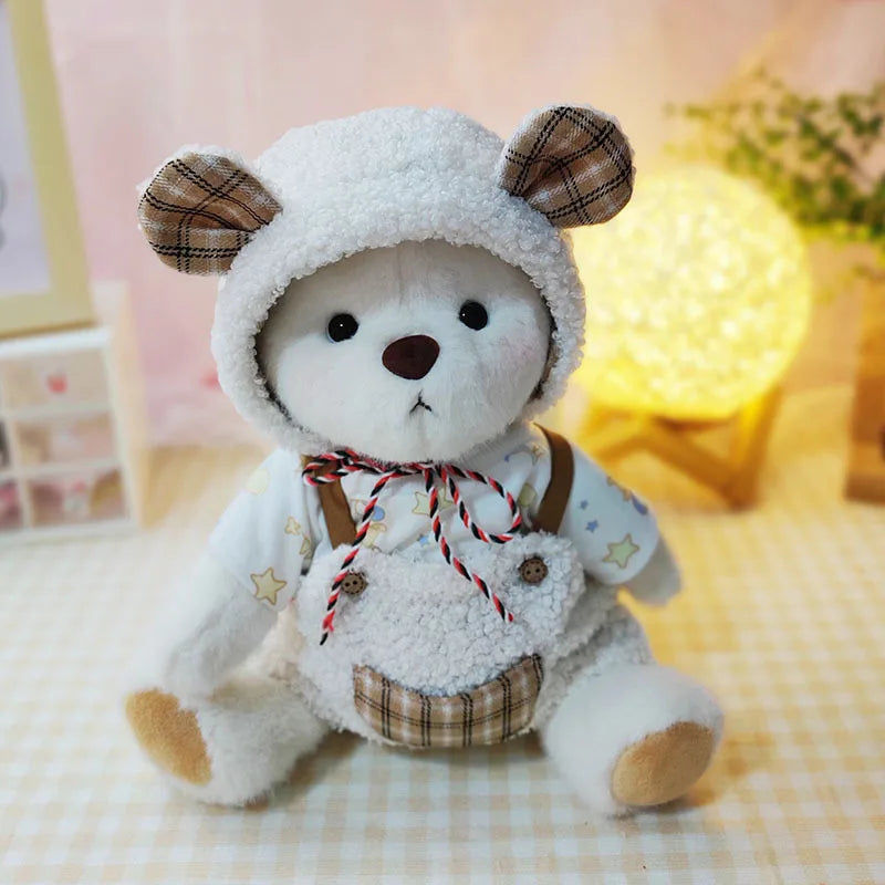 Handmade Cute Teddy Bear Long Plush High Quality Teddy Tale Best Gift For Girlfriend Valentines Day Gift Birthday Party Decore