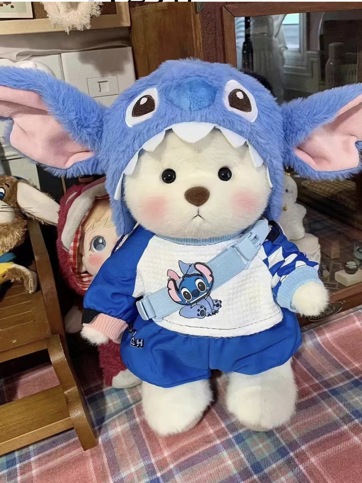 Handmade Cute Teddy Bear Long Plush High Quality Teddy Tale Best Gift For Girlfriend Valentines Day Gift Birthday Party Decore