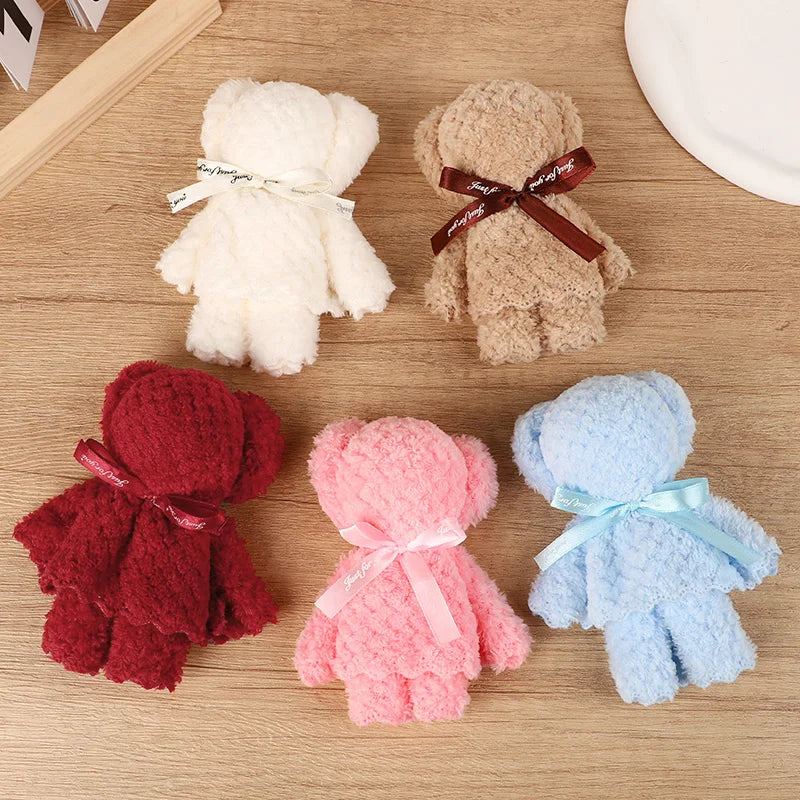 1-10Pcs Teddy Bear Towel Gift for Baby Shower Kids Birthday Party Favors Wedding Anniversary Guests Gift Christmas Easter Decor