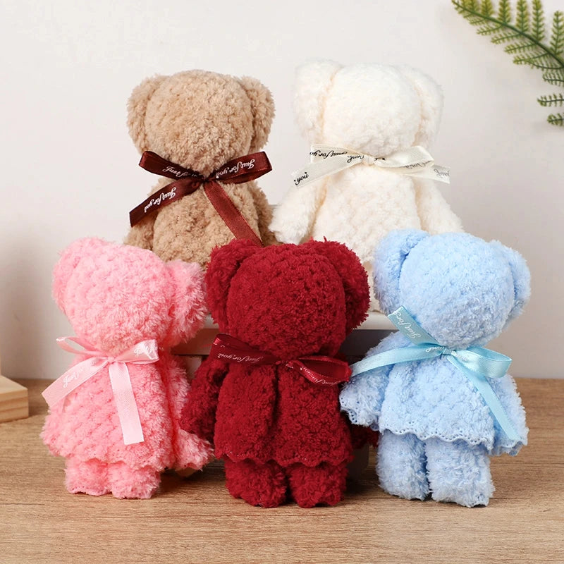 1-10Pcs Teddy Bear Towel Gift for Baby Shower Kids Birthday Party Favors Wedding Anniversary Guests Gift Christmas Easter Decor