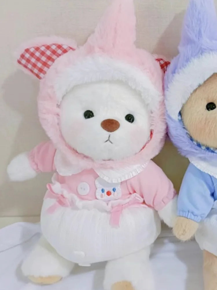 Handmade Cute Teddy Bear Long Plush High Quality Teddy Tale Best Gift For Girlfriend Valentines Day Gift Birthday Party Decore