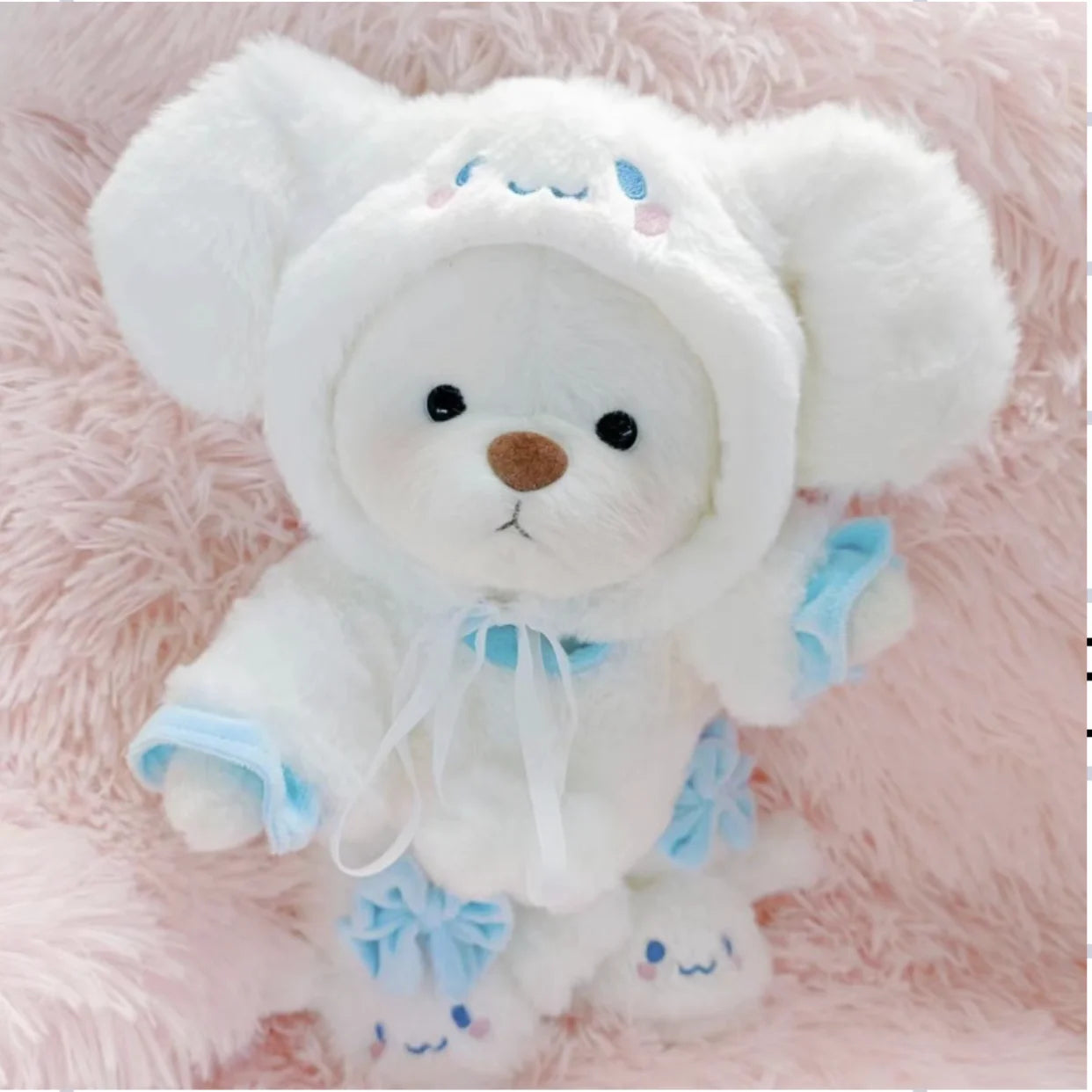Handmade Cute Teddy Bear Long Plush High Quality Teddy Tale Best Gift For Girlfriend Valentines Day Gift Birthday Party Decore